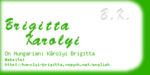 brigitta karolyi business card